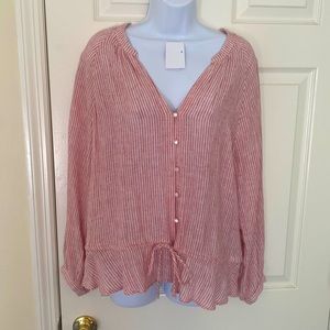❤️‍🔥Like new Rails linen rayon l/s top🎉🛍️